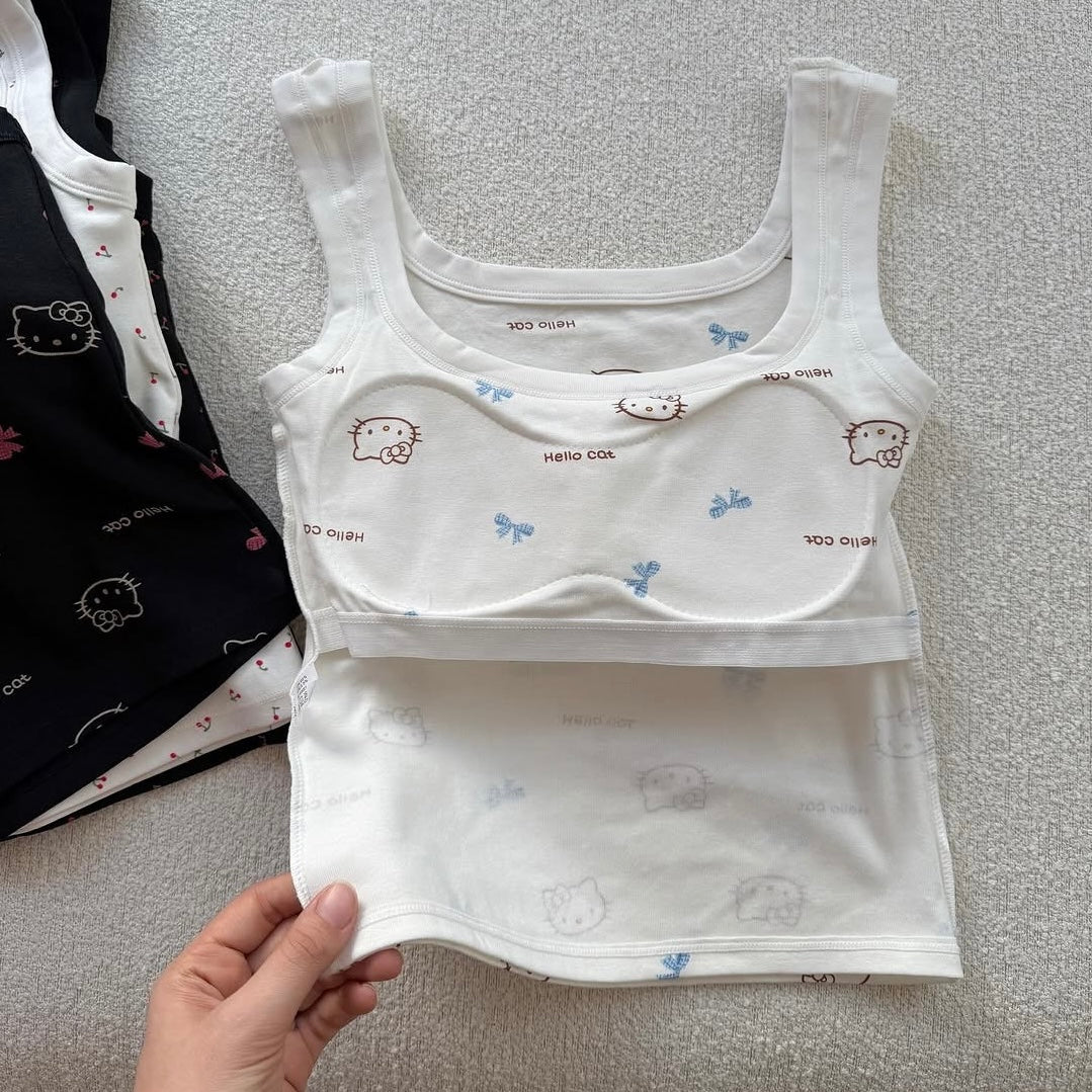 Hello Kitty Built-in Bra Tank Top