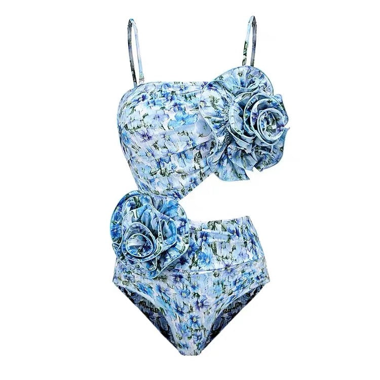 Rose Reverie Monokini With Skirt Set