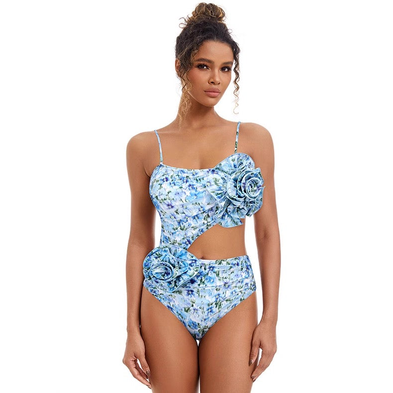 Rose Reverie Monokini With Skirt Set