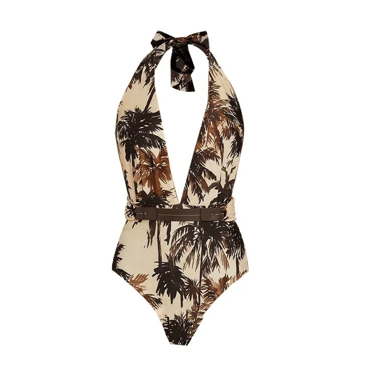 Wild Palm Monokini With Skirt Set