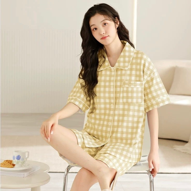 Cairo Checks Three Piece Padded Nightsuit