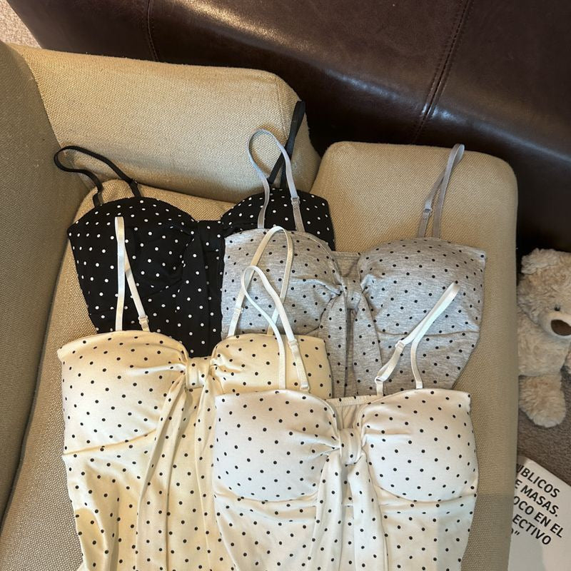 Dainty Polka Built-in Bra Top
