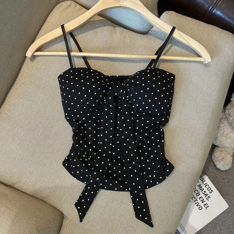 Dainty Polka Built-in Bra Top