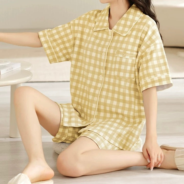 Cairo Checks Three Piece Padded Nightsuit