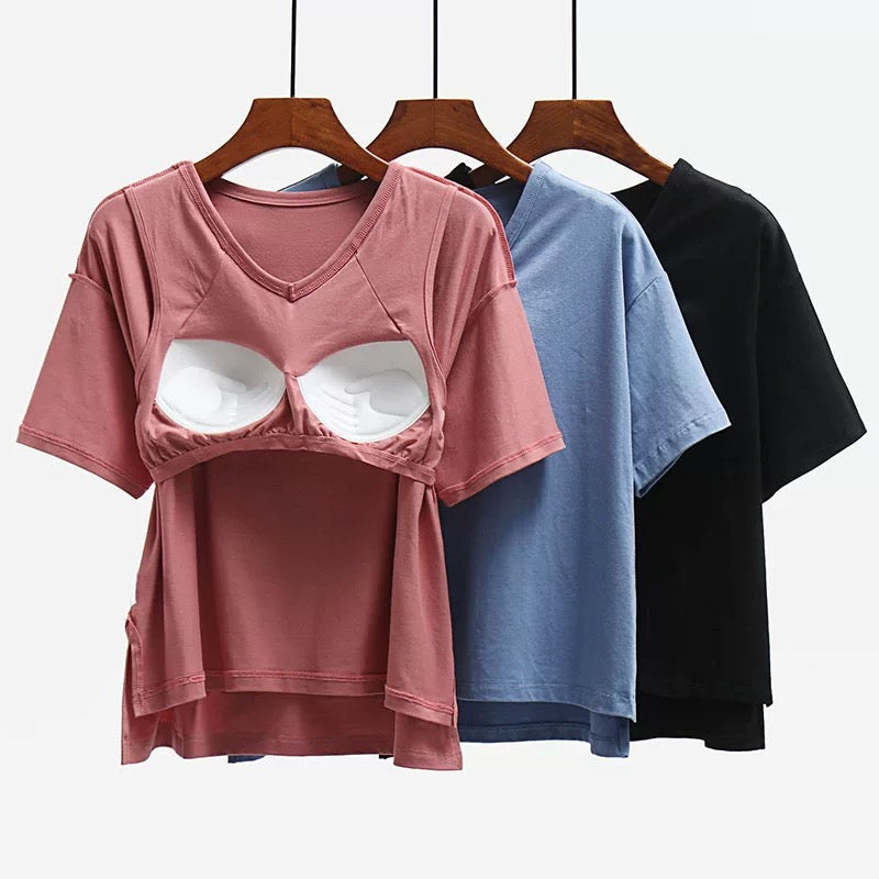 New York Built-In Bra Oversized T-Shirt