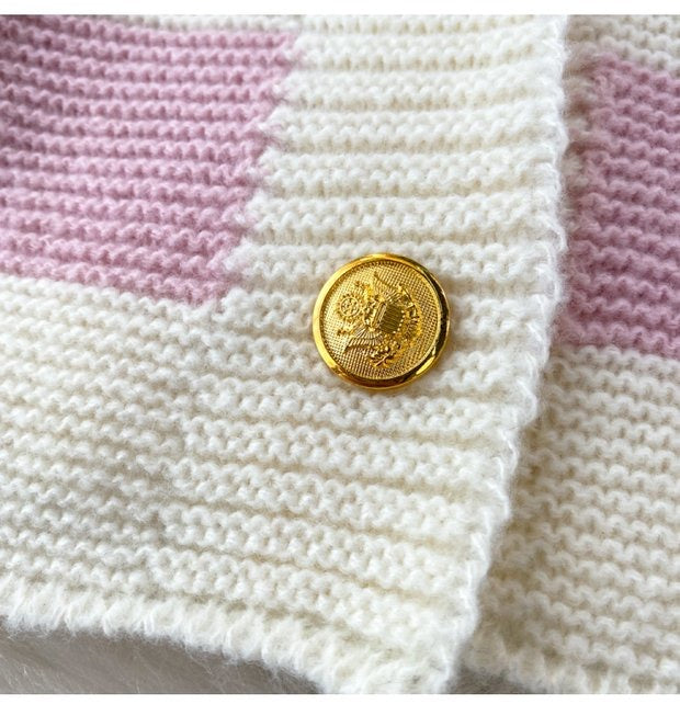 Rib-Knit Striped Cardigan