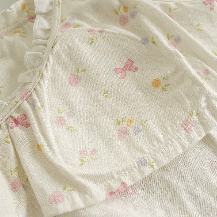 Daisy Tie-Up Padded Nightsuit