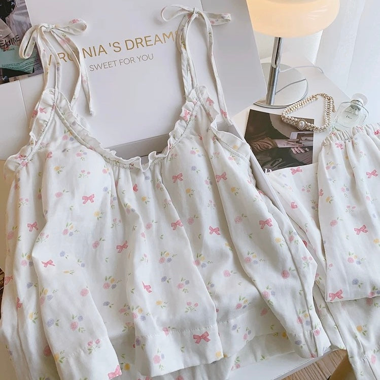 Daisy Tie-Up Padded Nightsuit