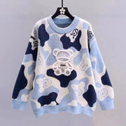 Cartoon Bear Print Sweatshirt