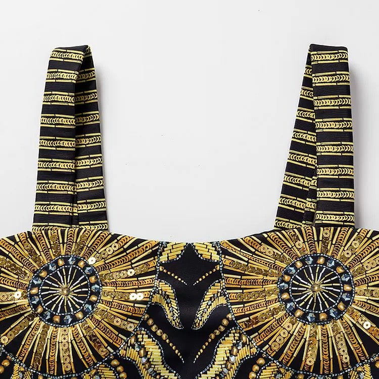 Golden Eclipse Monokini & Sarong Set