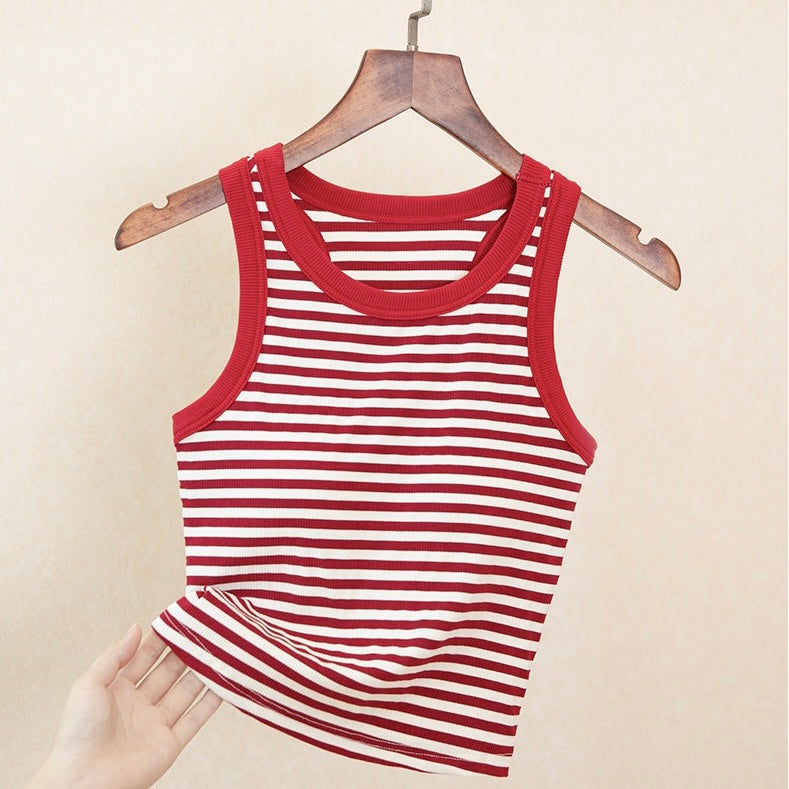 Kyla Striped Padded Tank Top