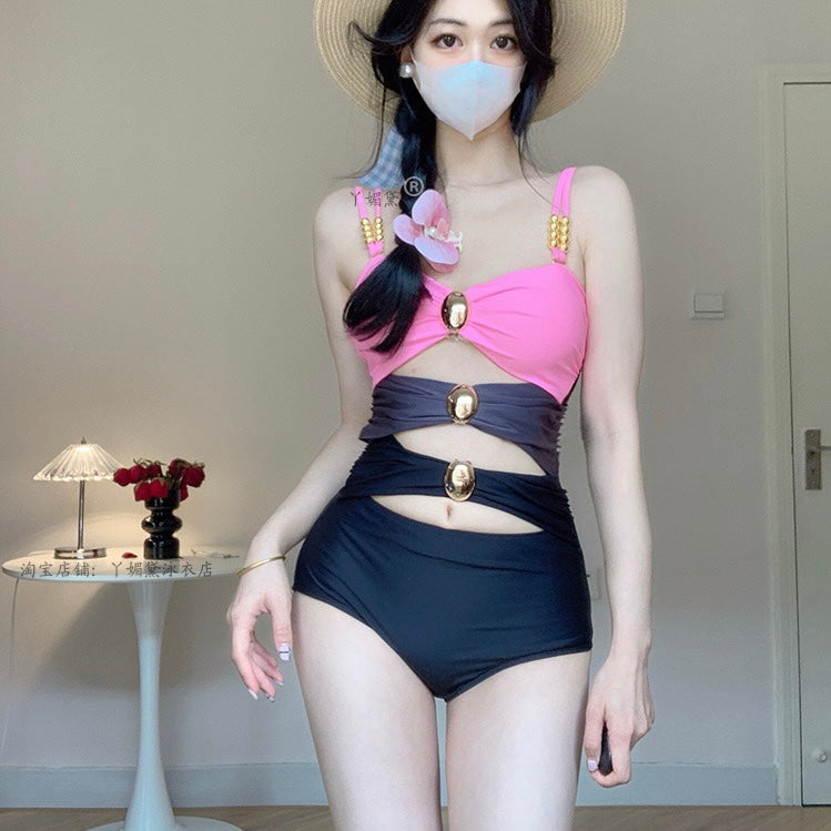 Rose Monokini And Skirt Set