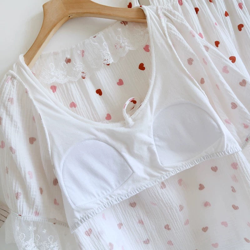 Cupid's Cozy Padded Nightsuit Set