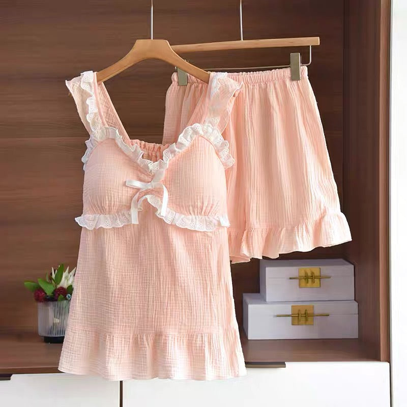 Sweet Slumber Ruffle Padded Nightsuit Set