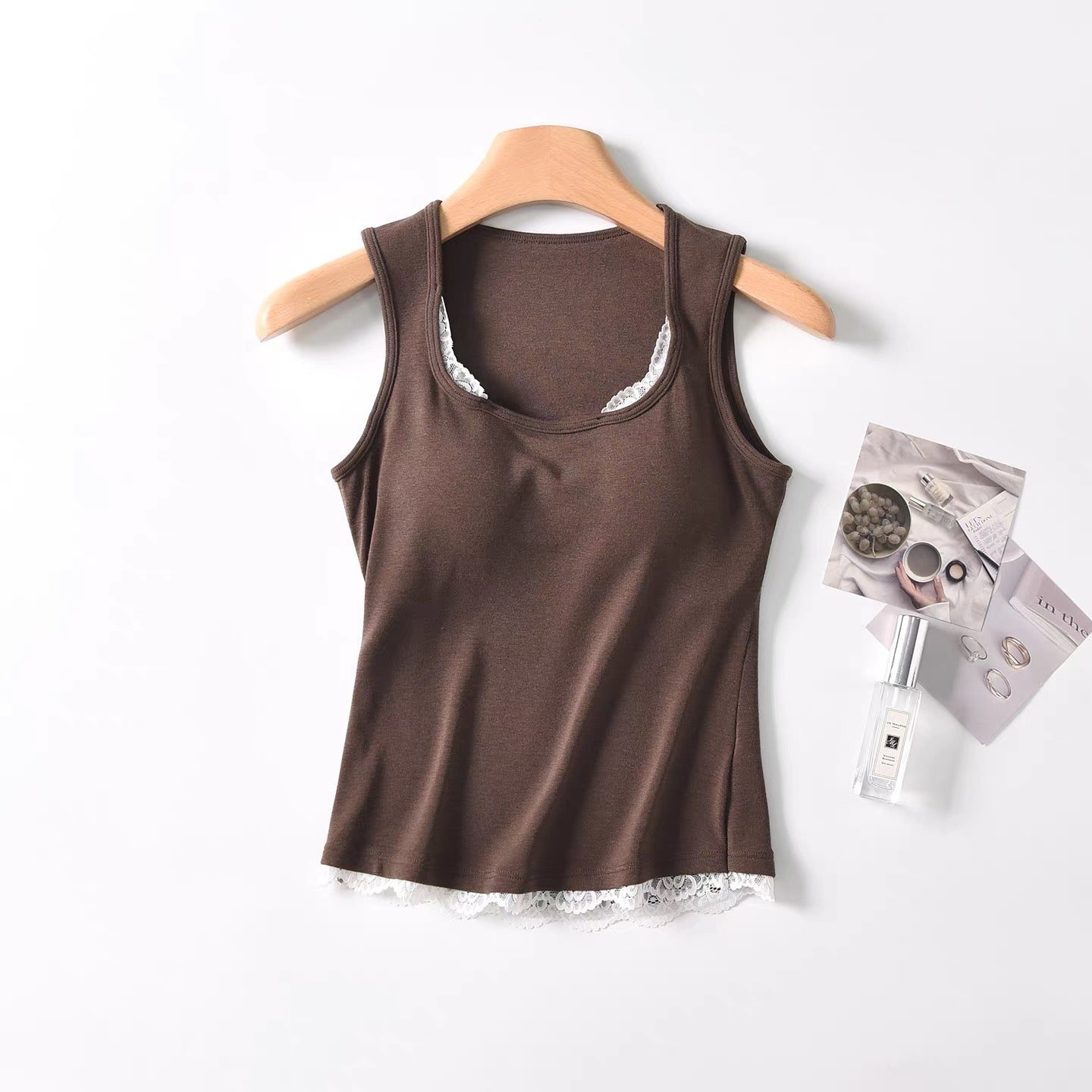 Maison Softlace Built-in Bra Top