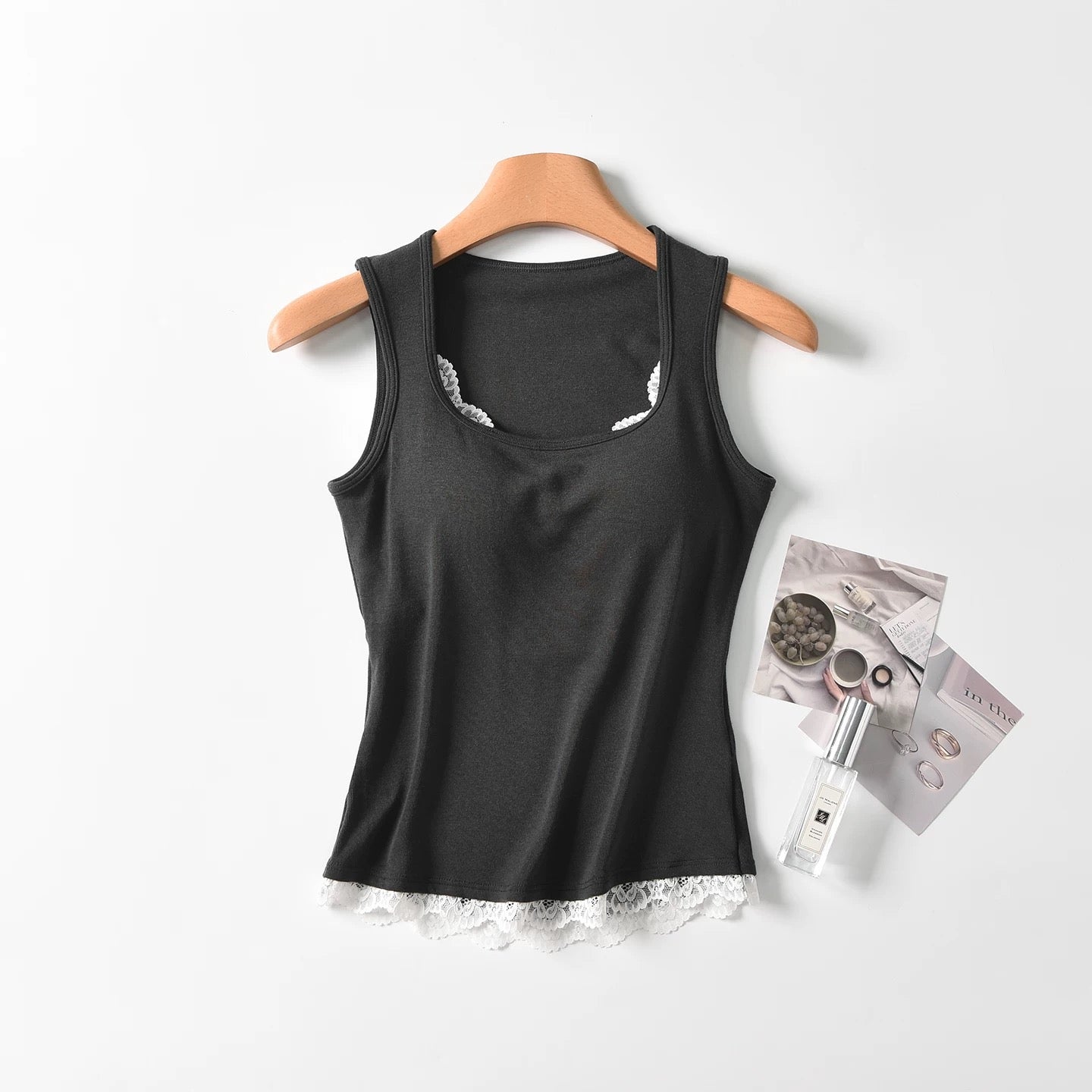 Maison Softlace Built-in Bra Top