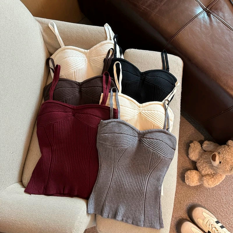 Signature Ribbed Built-in Bra Top