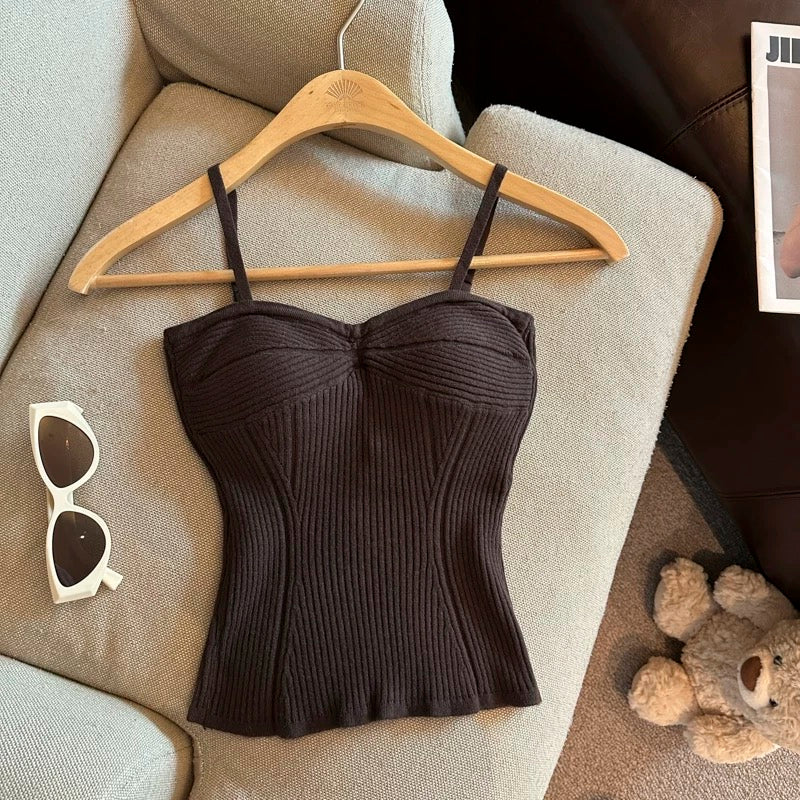 Signature Ribbed Built-in Bra Top