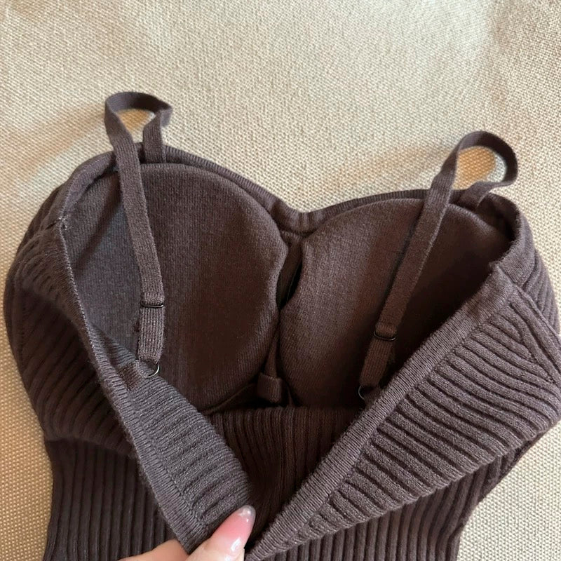 Signature Ribbed Built-in Bra Top