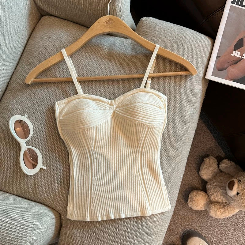 Signature Ribbed Built-in Bra Top