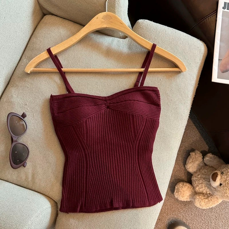 Signature Ribbed Built-in Bra Top