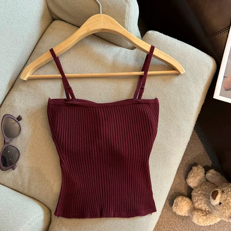 Signature Ribbed Built-in Bra Top