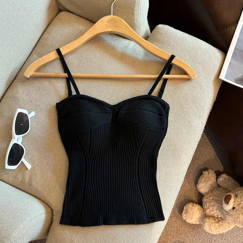 Signature Ribbed Built-in Bra Top