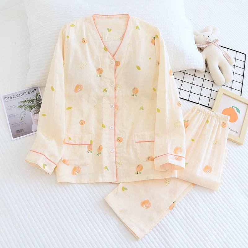 Citrus Bliss Padded Nightsuit Set