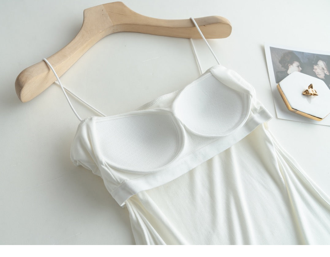 Minimalist Built In Bra Spaghetti Top