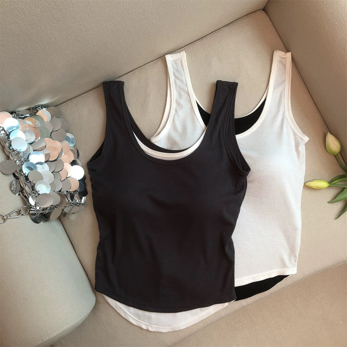 Mexico Dual Built-In Bra Tank Top