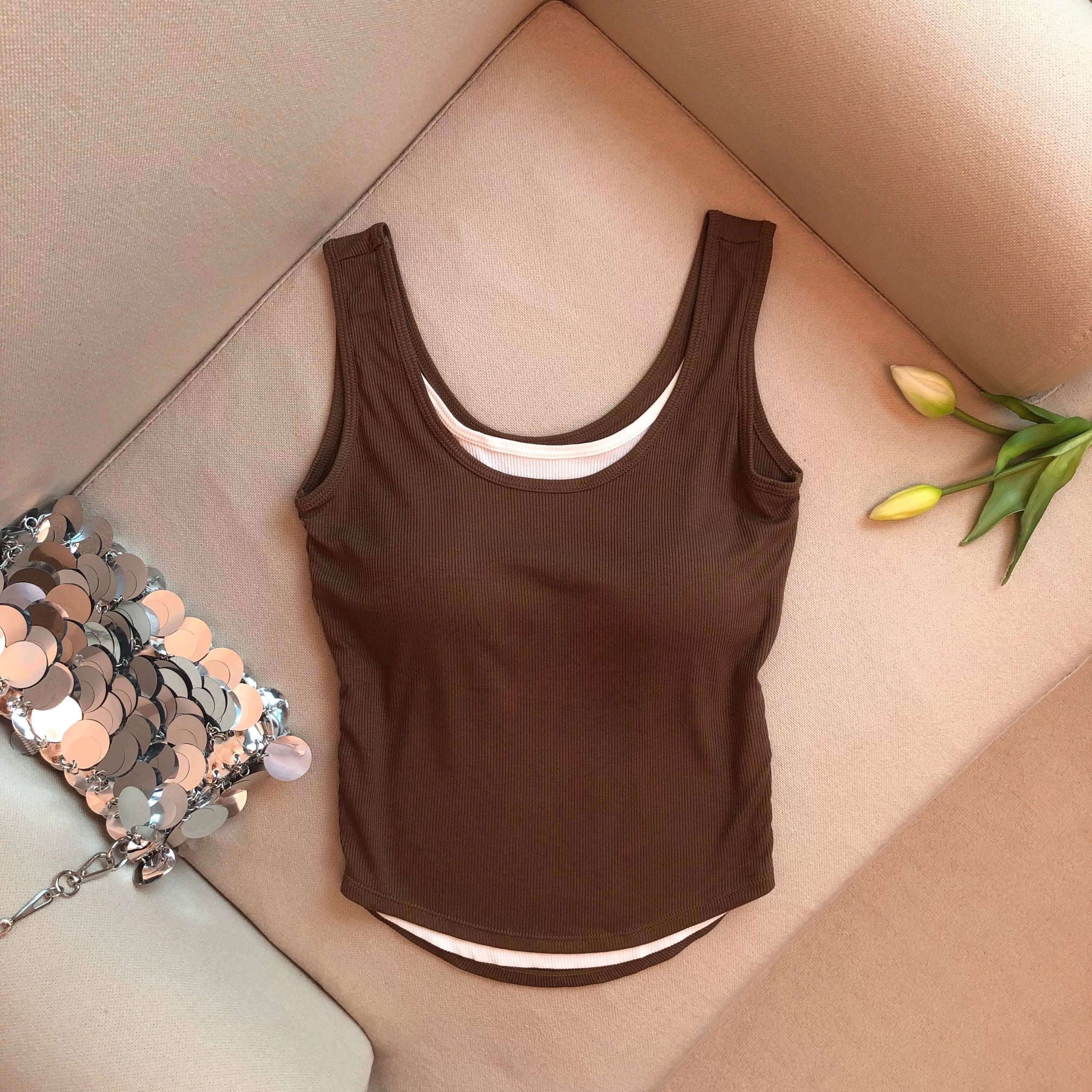 Mexico Dual Built-In Bra Tank Top