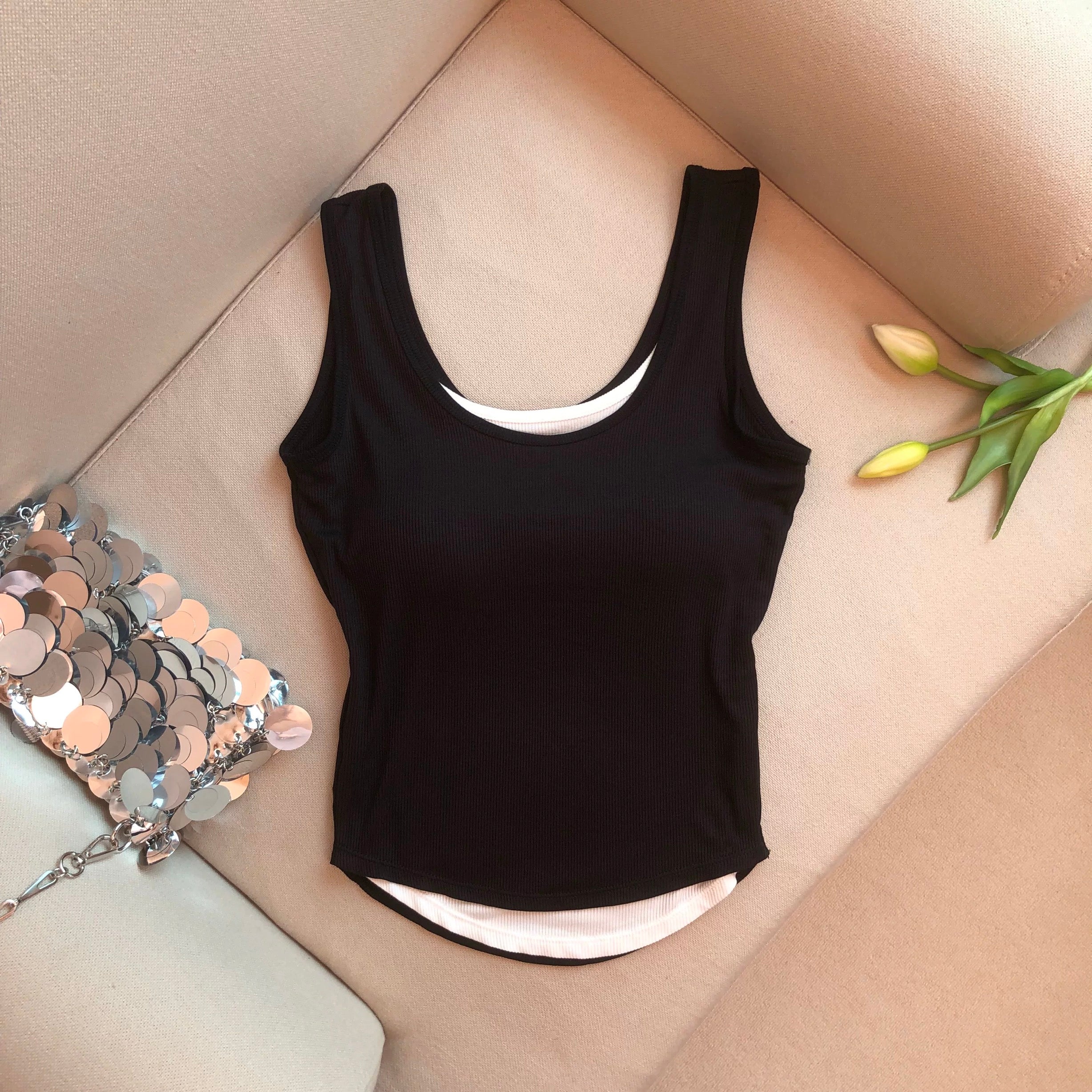 Mexico Dual Built-In Bra Tank Top