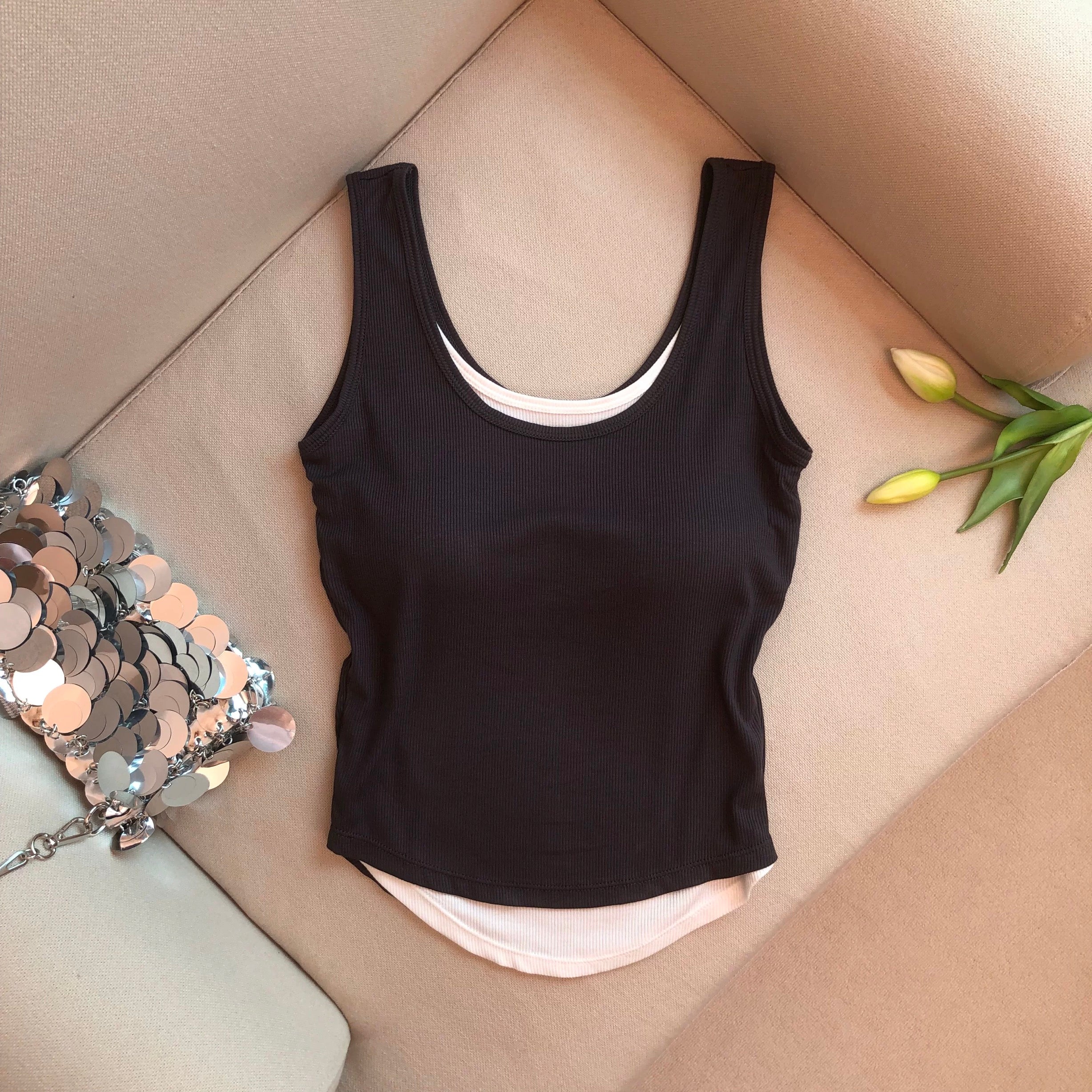Mexico Dual Built-In Bra Tank Top