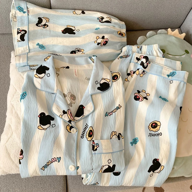 Oh-Penguin Padded Nightsuit - 3pc Set