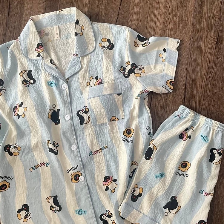 Oh-Penguin Padded Nightsuit - 3pc Set