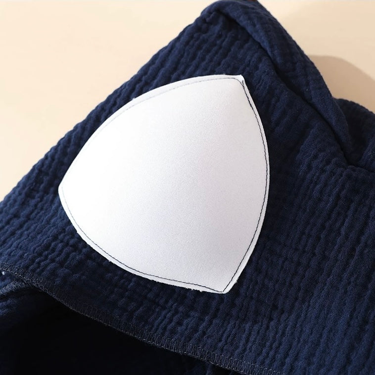 Navy Polka Dot Padded Nightsuit- 3pc Set