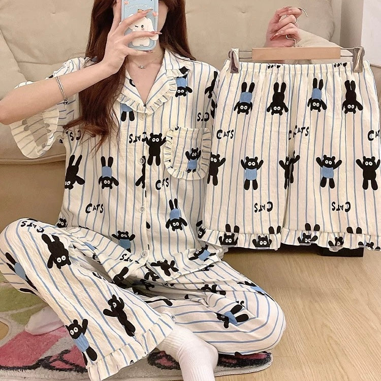 CatNap Frill Padded Nightsuit - 3pc Set