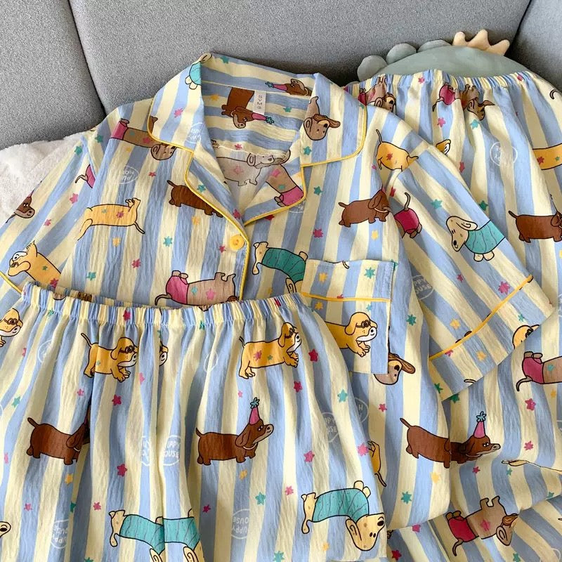 Little Pup Snooze Padded Nightsuit - 3pc Set