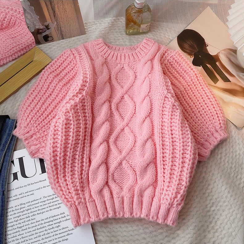 Allinya Crew Neck Knit Sweater