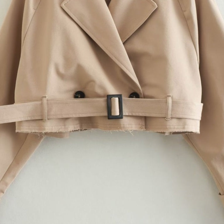 Aggie Crop Trench Coat