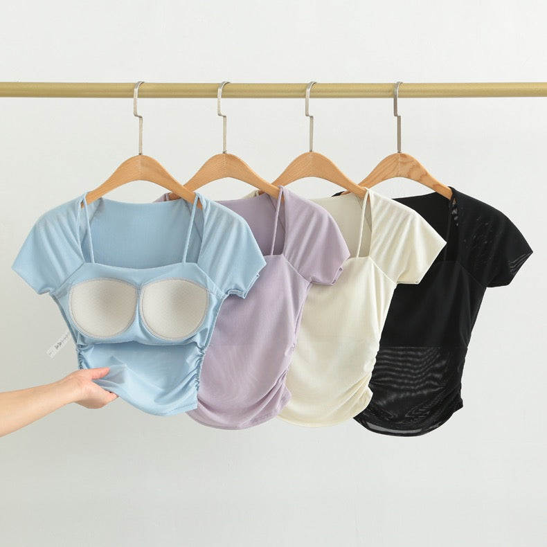 Ella Mesh Deatiled Built-In Bra Camisole 🫰