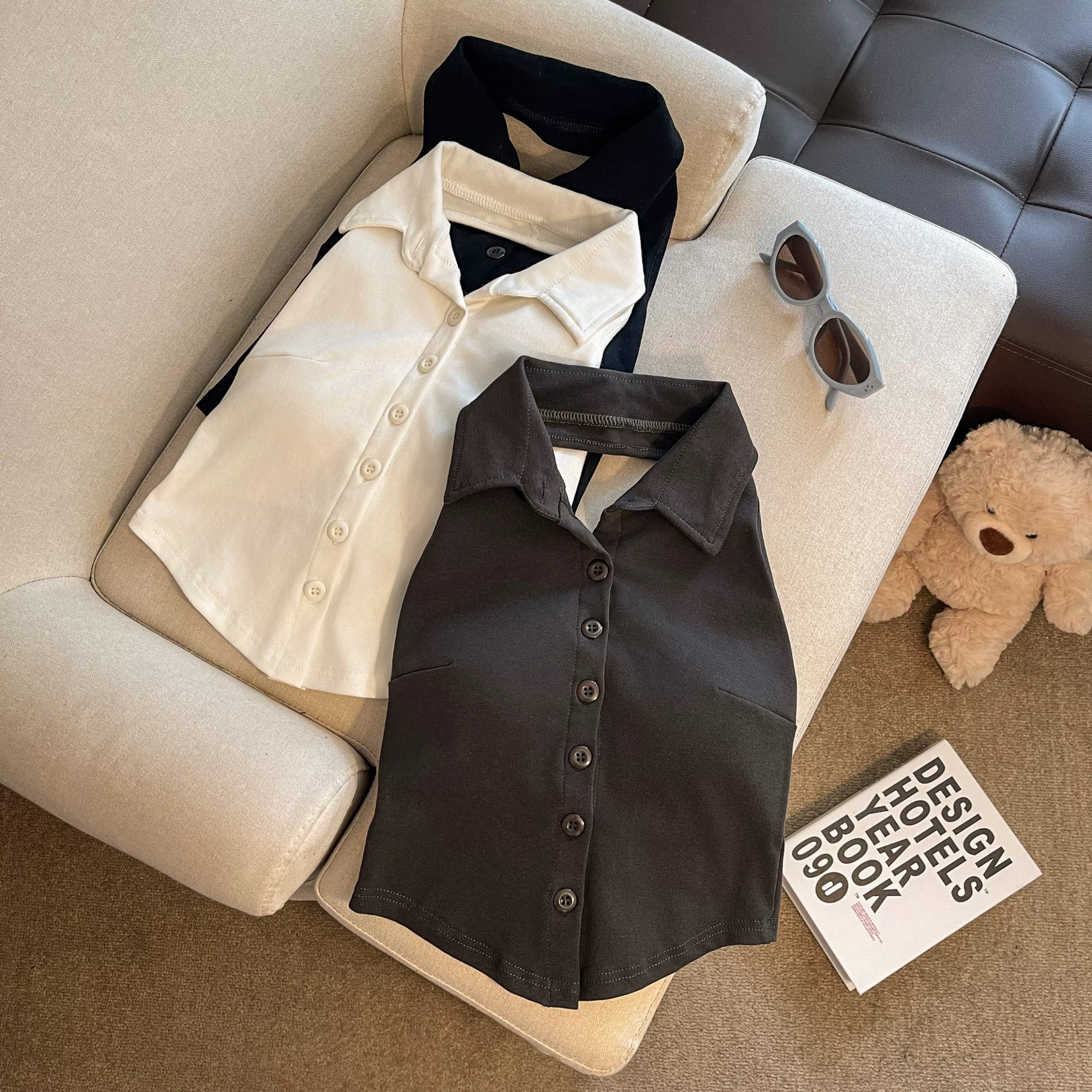 Bossbabe Collared Built-In Bra Top