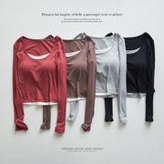 Rose Layered Built-In Bra Tshirt