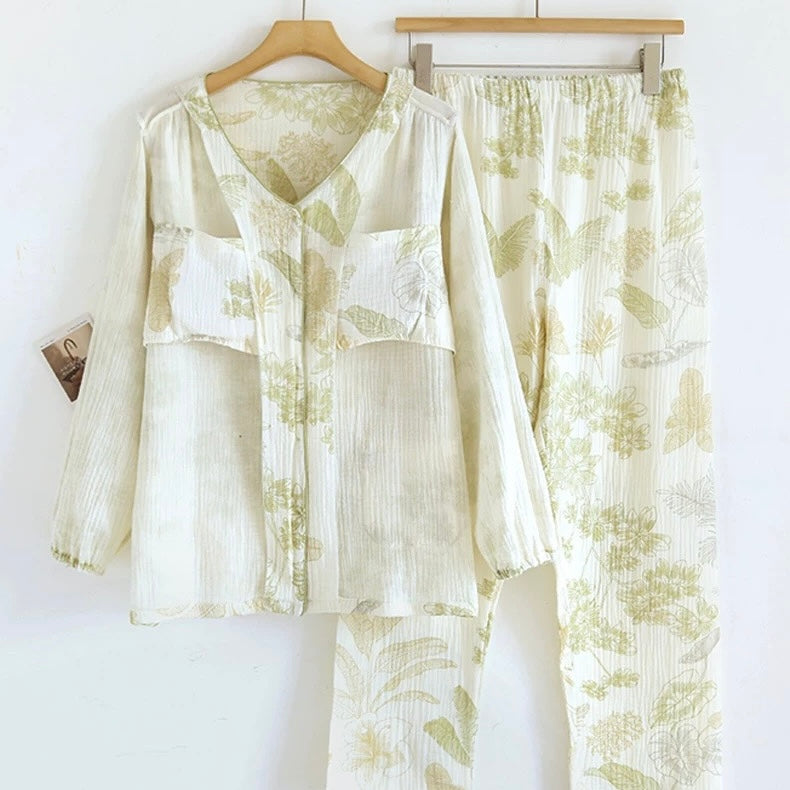 Florune V-Neck Padded Nightsuit Set