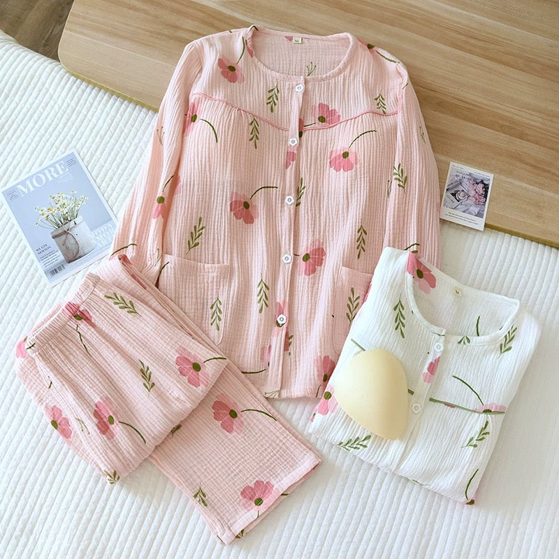 Rosy Whisper Padded Nightsuit Set