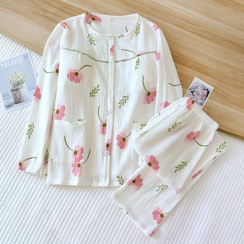 Rosy Whisper Padded Nightsuit Set