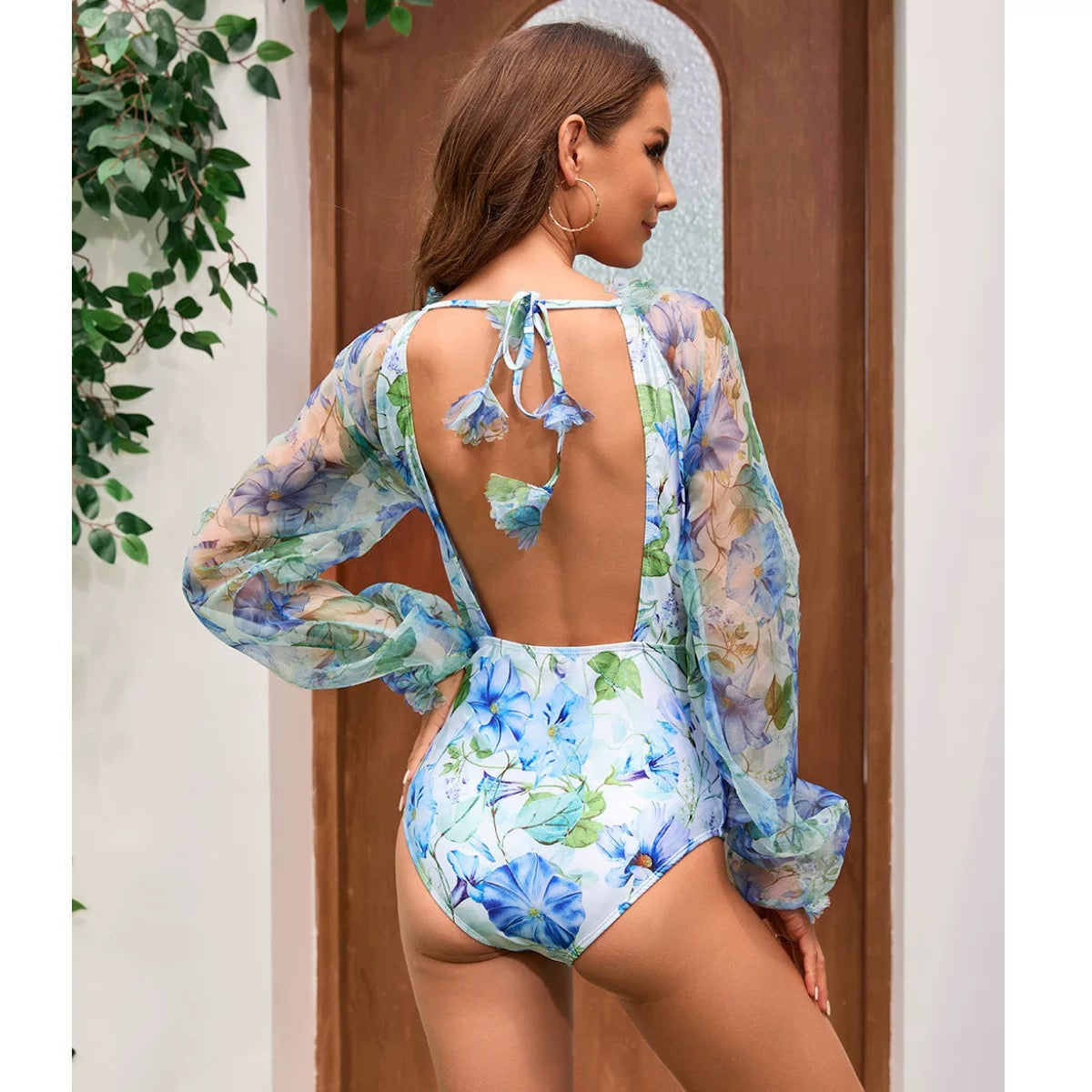 Oceanic Garden Monokini With Skirt Set