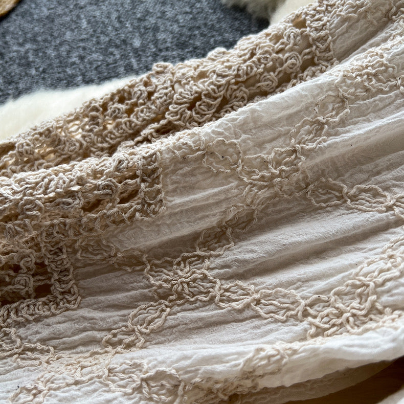 Tropical Hollow Crochet Pants