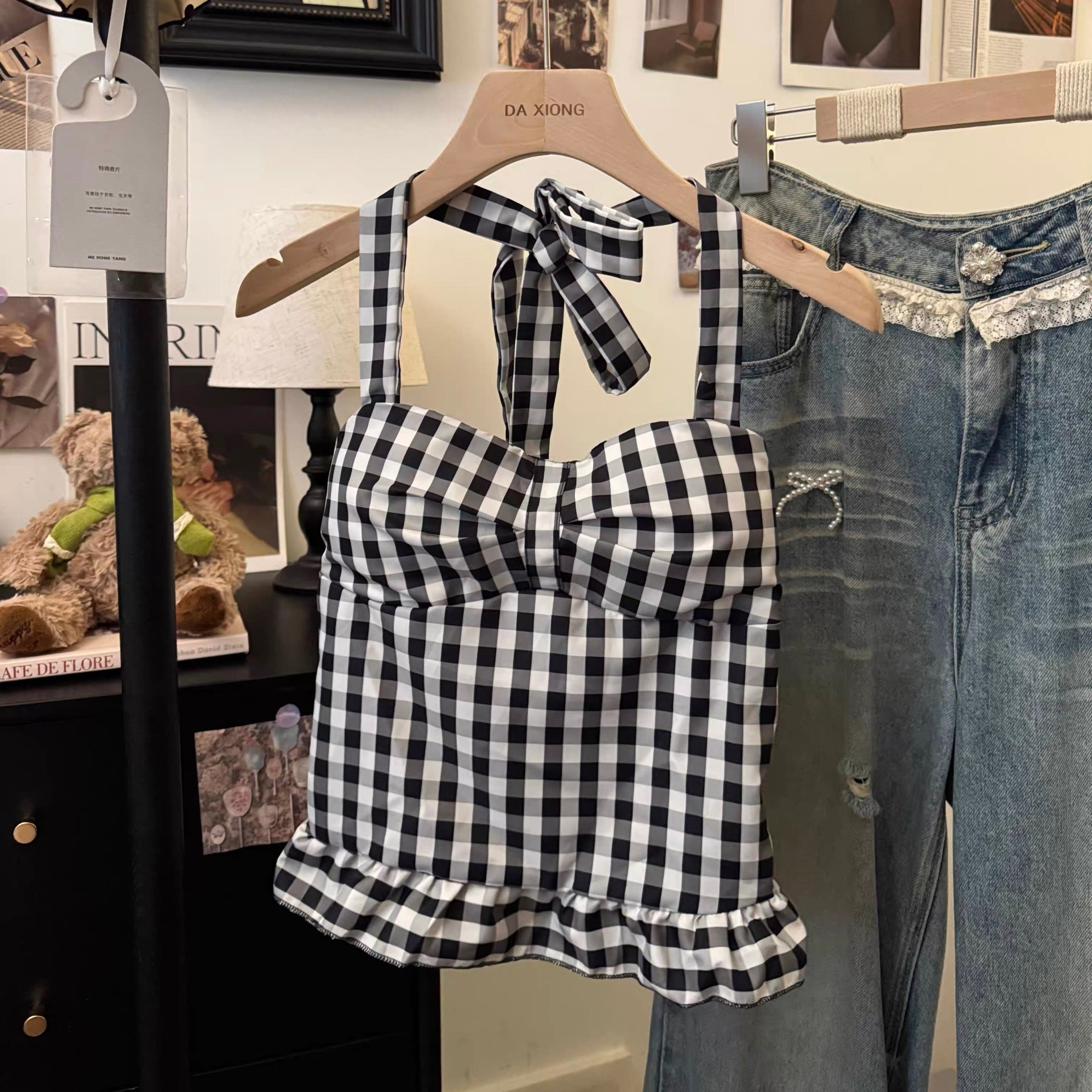 Juliet Ruffle Built-in Bra Top