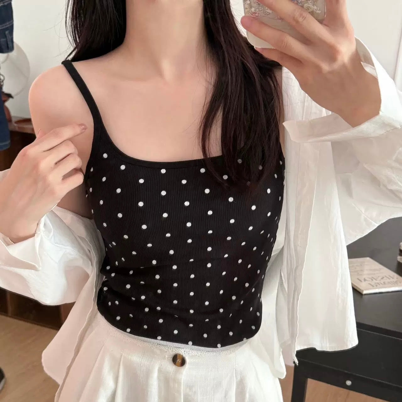 Mademoiselle Scallop Built-in Bra Top